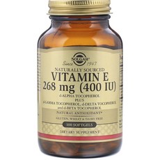 SOLGAR 維他命E軟膠囊 400IU, 100顆, 1罐