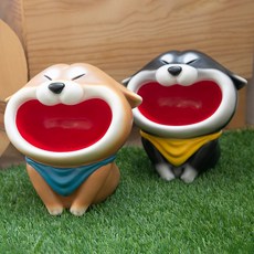 柴犬大學 滿滿嘴玄關柴犬收納擺飾 (赤柴/黑柴) 家居裝飾 鑰匙飾品收納 柴犬周邊禮品 入厝送禮, 赤柴,大