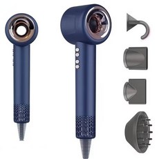 NanoPick 新款沙龍專業高速吹風機 瞬間乾爽不流汗 12萬轉高速無葉馬達 恆溫負離子吹風機 安全認證 台灣現貨, 藍色