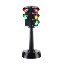 迷你紅綠燈 測速照相 語音警示燈 紅綠燈玩具 交通燈 道路交通 軌道玩具配件 交通號誌, 1個, 聲光款-紅綠燈