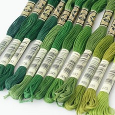 퀼팅맘 DMC 25번 면사 자수실 그린, 904, 1개