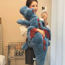 행운의 용띠 새해 용인형 금전운 청룡 봉제인형, 블루 드래곤 (70cm)