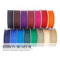 RIBBON MUSEUM K300-25 花朵緹花織帶 25mm, 1個, K300-K111軍綠