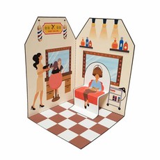 (만들기 인쇄품)우리동네 헤어샵 만들기 혜명생필품마트 노인만들기 만들기활동 만들기재료 초등만들기키트 초등학생만들기키트
