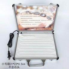 火山能量石SPA熱石套裝 美容院養生背部按摩石頭加熱箱熱敷石砭石 SPA熱石火山能量石 恆溫加熱箱 能量按摩石, 小號箱