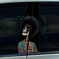 핑크 해골 머리 자동차 스티커 필러 커버 흠집 방수 내구성 장식 자동 데칼, 6. SK 424, A. 1 PC