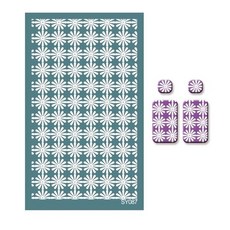 GEEKI 악세서리 목걸이 귀걸이 팔찌 만들기 제작 DIY 재료 부자재 재사용 가능한 실크 스크린 인쇄 키트 클레이 쥬얼리 폴리머 스텐실 9x15cm