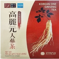 KR 홍삼농축 인삼차 지함 3g x 50포 커피대용, 50개, 1개