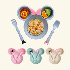 토비츠 귀여운 유아식기 스푼 포크 세트, 1개, 블루