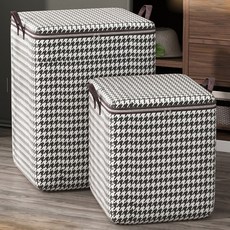 1+1 대용량 패브릭 정리함 옷 이불 정리 보관함 수납함 리빙박스, 중-140L+대-180L