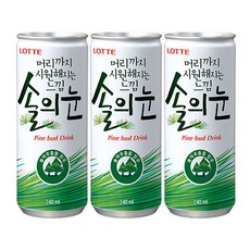 롯데칠성음료 머리까지 시원해지는 느낌 솔의눈, 240ml, 3개