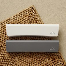 (1+1) TRAVIT 1인용 무선 휴대용 칫솔살균기, 화이트 + 그레이