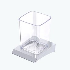 욕실 양치컵 세트 크롬600 화장실 컵 걸이 홀더 거치대 투명, 크롬600 컵세트, 1개