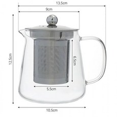 로하티차마실 내열유리 차포트 550ml 티주전자, 기본, 1개