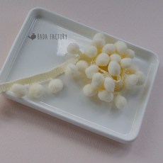 바다팩토리 마카롱 폼폼레이스 솜방울 레이스 10컬러, 7.아이보리, 1개