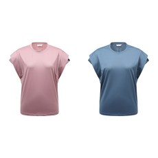 링스 골프 여성 이중소매 라운드 민소매 티셔츠 L21E2TR155