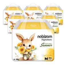 나비잠 기저귀 시그니처 썸머팬티 중형 6팩, 192매, 중형(M)