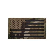 牛津布美國國旗戶外星條旗激光切割反光夜光魔鬼氈臂章 士氣魔鬼氈-桃園出貨, M00135-1   反光美國9*5CM, 1個