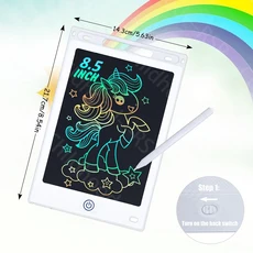 8.5인치/10인치/12인치 드로잉 태블릿 LCD 쓰기 보드 어린이 몬테소리 교육 장난감 매직 두들 칠판 생일 크, 02 8.5 inch white