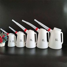 플라스틱 눈금 오일통 세제계량컵 주전자형 계량용기, 1개, 1L, 5L 뚜껑 없음