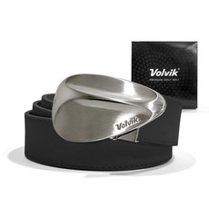 볼빅 소가죽 아이언 벨트 남성 골프웨어 골프벨트 혁대 허리띠 선물세트, 블랙, 1개