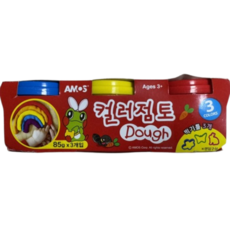 아모스 아이도우 컬러점토, 빨강 + 노랑 + 파랑, 255g, 1개
