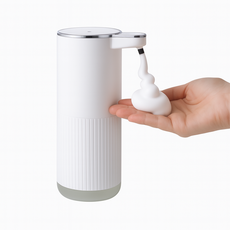 큐핏 자동 주방세제 샴푸 디스펜서 손세정기 손세정제 욕실 벽걸이 핸드워시 디스펜서, 1개, 화이트 거품타입