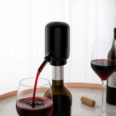 하네르 와인에어레이터 디캔딩 소주 위스키 고량주 디스펜서, 블랙, 1개