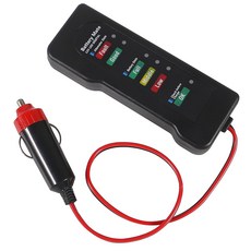 12V 차량 오토바이 겸용 배터리 테스터 6LED 표시 제네레이터 충전진단기 1팩, 1개