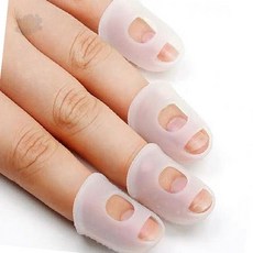 손끝 보호용 실리콘 골무 핑거 커버 작업용 사무용 미끄럼 방지 손가락 보호대, 1개, 블루1P_M