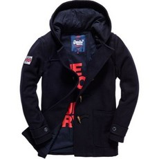 Superdry Duffle Rookie 羊毛牛角扣連帽外套 XL, 黑,XL, 1個