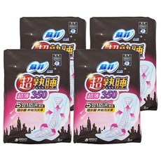 SOFY 蘇菲 超熟睡 超薄細緻棉柔衛生棉 護翼型, 35cm, 8片, 4包