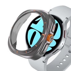 [젤센] 갤럭시워치6 전용 울트라 변신 드레스업 풀커버 일체형 9H 강화유리 케이스, 44mm, 5_티타늄그레이