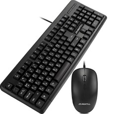 MAXTILL USB有線鍵盤靜音滑鼠組, MO-MK1000, 單一顏色, 一般型