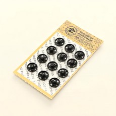 해피베어스 똑딱단추 10mm 12p, 블랙, 3개