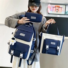 이범락 2022 가방 여중생 초등학생 3~4~6학년 가벼운 백팩 대용량 가방 네이비 벨트 액세서리, 네이비 테이프