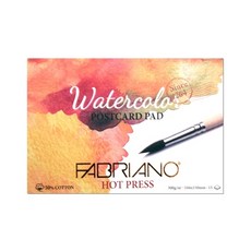 파브리아노 포스트카드 300g 104X150 15매 상단제본, 15매입, 세목(HotPress)(PC03)