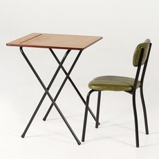 마켓비 GOSI 접이식테이블 60 SM-614 + KAFE 빈티지의자 1개 세트, 라이트브라운 8899.00024