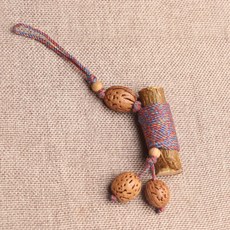 桃木東南枝寶寶安睡壓驚護身吊飾 平安扣桃核隨身掛件, 東南枝掛件款二, 1個