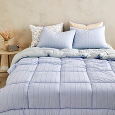 [모던하우스 인천점] 스웰 알러지케어 리버시블 퀸 차렵이불 블루노트 -[CV0226009]