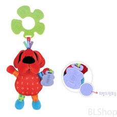 바스락 아기 유모차걸이장난감 인형모빌 강아지친구, 1개