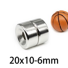 20x10 6mm 원형 자석 강력한 냉장고 DIY 건축 과학 공예 교육용, 02 15PCS