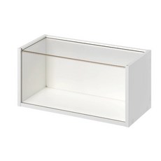 IKEA BRÄNNBOLL 展示盒，可直立或橫放，桌上型，公仔收藏, 1個, 白色 50x25x25 公分