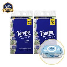 Tempo 천연펄프 미용티슈 4겹, 90매, 8개