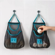 메쉬 채소 주머니 다용도 그물 식료품 메쉬 주방 주머니 통풍 그물망 벽걸이 걸이형 바구니 재사용 분리형