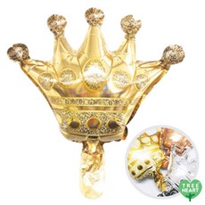 SCLmall 왕관풍선 미니 골드 생일파티장식