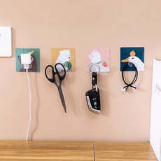 멀티 콘센트 선 정리 후크 걸이 4종 세트 DD-12902-2, 1개