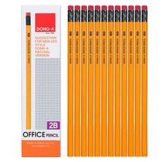 [ABC문구]동아 오피스 지우개 연필 1타(12본) //, 2B