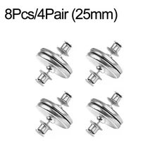 쿠쿠스토어 4/8 쌍 커튼 마그네틱 분리형 닫기 자석 고정 패스너 빛 창 화면 방지, 03 25mm-4 Pairs