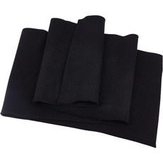 폴리코튼 립스티치 원단 소매 밑단 허리끈 목부분 트림 의류 수선 신축성 테이프 100x20~21x0.14cm, 블랙, 1조각